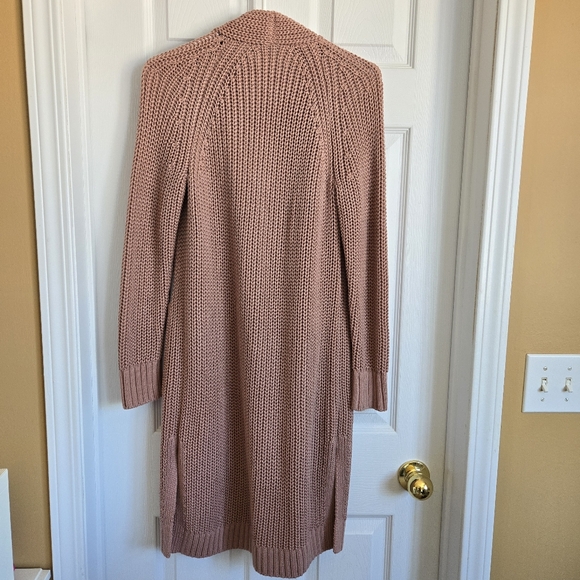 Loft Lou & Grey long pink knitted cardigan in size xs - Picture 3 of 5